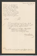 k.k. naturhistorisches Hofmuseum, Intendanzakten 1885-1896 (Hauer), Aktenzahl Z.335/1887, Seite 1